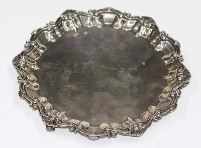 Bild Nr.1: 122-1633 Silbertablett Chester: (Silber)