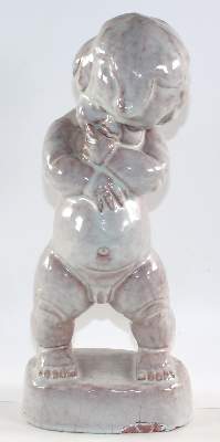 Bild Nr.1: 122-1646 Figur mit Sockel.: (Skulpturen - Plastiken)