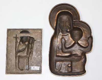 Bild Nr.15: 122-1684 5 Bronzereliefs u.: (Volkskunst, Religiöse Volkskunst)