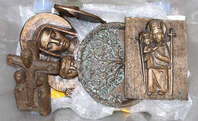 Bild Nr.3: 122-1684 5 Bronzereliefs u.: (Volkskunst, Religiöse Volkskunst)