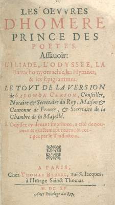 Bild Nr.1: 122-175 Homer.: (Alte Drucke, Handschriften und Theologie)