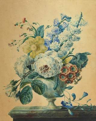 Bild Nr.1: 122-1758 Zwei Blumenstillleben: (Varia, Botanik)