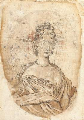 Bild Nr.1: 122-1858 Frauenportrait.: (Varia, Portrait)