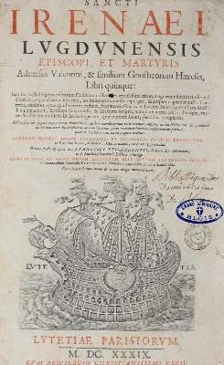 Bild Nr.1: 122-187 Irenaeus.: (Alte Drucke, Handschriften und Theologie)