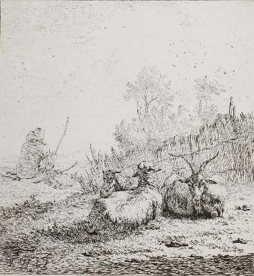 Bild Nr.1: 122-1920 Dujardin, Karel: (Varia, Zoologie, Schafe)