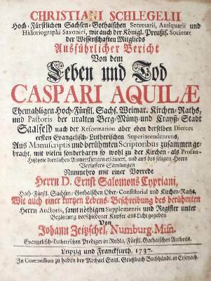 Bild Nr.1: 122-205 Leuckfeld,J.G.: (Alte Drucke, Handschriften und Theologie)