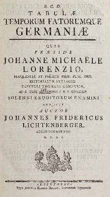 Bild Nr.1: 122-206 Lichtenberger, Johann Friedrich: (Alte Drucke, Handschriften und Theologie)