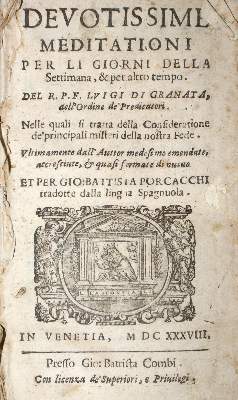 Bild Nr.1: 122-211 Luis de Granada.: (Alte Drucke, Handschriften und Theologie)
