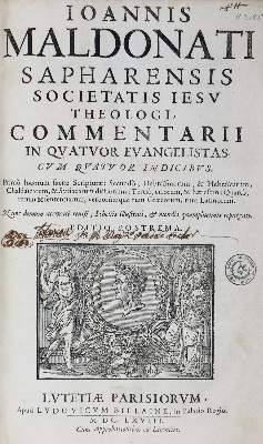Bild Nr.1: 122-229 Maldonatus,J.: (Alte Drucke, Handschriften und Theologie)