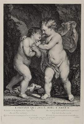 Bild Nr.2: 122-2296 Amoretten und Kinder.: (Künstlergraphik)