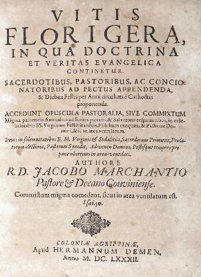 Bild Nr.1: 122-231 Marchantius,J.: (Alte Drucke, Handschriften und Theologie)