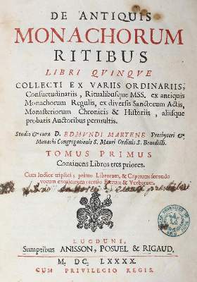Bild Nr.1: 122-232 Martene,E.: (Alte Drucke, Handschriften und Theologie)
