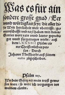 Bild Nr.1: 122-236 Meckhart,J.: (Alte Drucke, Handschriften und Theologie)