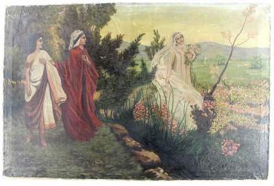 Bild Nr.2: 122-2392 Blumensammlerin: (Künstlergraphik)