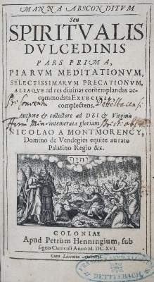 Bild Nr.1: 122-241 Montmorency,N.de.: (Alte Drucke, Handschriften und Theologie)