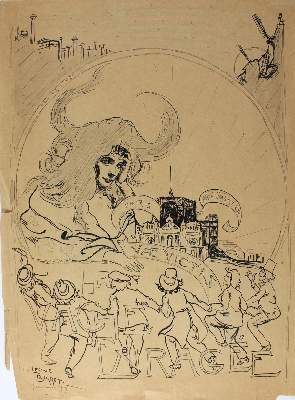 Bild Nr.1: 122-2439 Burret, Léonce: (Künstlergraphik)