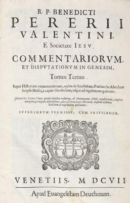 Bild Nr.1: 122-258 Perera,B.: (Alte Drucke, Handschriften und Theologie)
