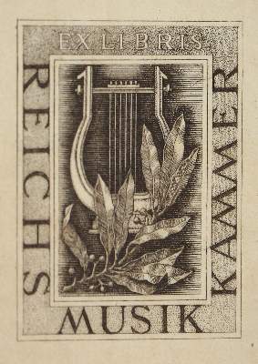 Bild Nr.1: 122-2681 Reichsmusikkammer.: (Künstlergraphik, Exlibris)