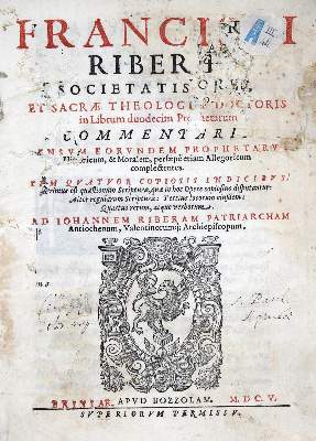 Bild Nr.1: 122-272 Ribera,F.: (Alte Drucke, Handschriften und Theologie)