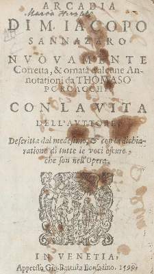 Bild Nr.1: 122-284 Sannazzaro,J.: (Alte Drucke, Handschriften und Theologie)
