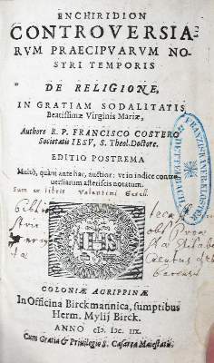 Bild Nr.1: 122-287 Schöpper,J.: (Alte Drucke, Handschriften und Theologie)