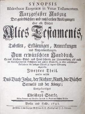 Bild Nr.1: 122-293 Starke,C.: (Alte Drucke, Handschriften und Theologie)