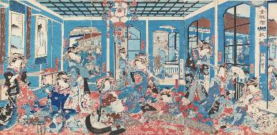 Bild Nr.1: 122-2965 Kunichika, Toyohara: (Künstlergraphik, Japan)
