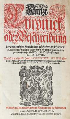 Bild Nr.1: 122-300 Surius,L.: (Alte Drucke, Handschriften und Theologie)