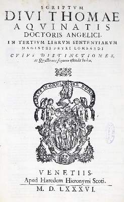 Bild Nr.1: 122-306 Thomas von Aquin.: (Alte Drucke, Handschriften und Theologie)