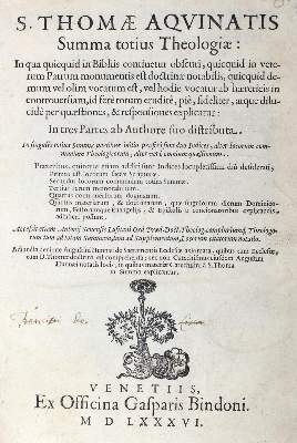 Bild Nr.1: 122-307 Thomas von Aquin.: (Alte Drucke, Handschriften und Theologie)