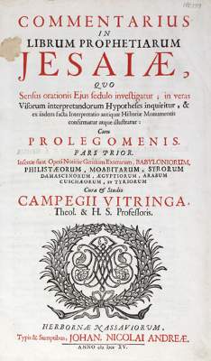 Bild Nr.1: 122-315 Vitringa,C.: (Alte Drucke, Handschriften und Theologie)