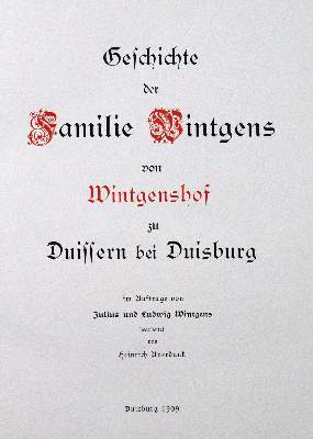 Bild Nr.1: 122-334 Averdunk,H.: (Genealogie und Heraldik, Wintgens)