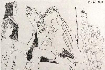 Bild Nr.3: 122-3410 Picasso,P.: (Künstlergraphik, Picasso, Kupferstich und 12 Radierungen)