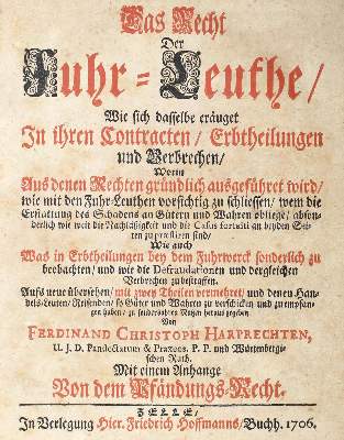 Bild Nr.1: 122-351 Harp(p)recht,F.C.: (Juridica und Kriminologie)
