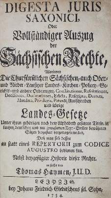 Bild Nr.1: 122-352 Hayme,T.: (Juridica und Kriminologie, Sachsen)