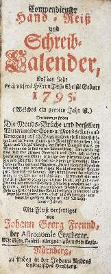 Bild Nr.1: 122-371 Freund,J.G.: (Kalender)
