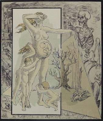 Bild Nr.1: 122-3777 Bock, Erika: (Künstlergraphik, Totentanz)