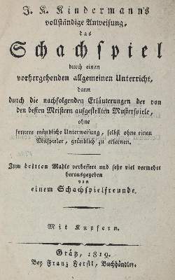 Bild Nr.1: 122-446 Kindermann,J.K.: (Spiele, Schach)