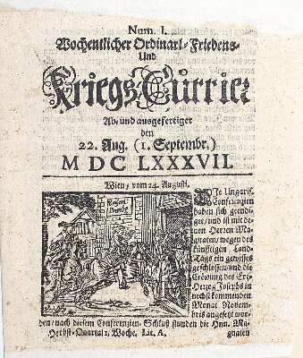 Bild Nr.1: 122-467 Wochentlicher Ordinari-Friedens-: (Zeitschriften und Zeitungen)