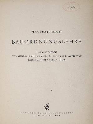 Bild Nr.1: 122-507 Neufert,E.: (Architektur)