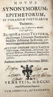 Bild Nr.1: 122-614 Ravisius Textor,J.: (Lexika - Wörterbücher - Sprachwissenschaften)