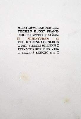 Bild Nr.1: 122-647 Forneron,E.: (Erotika - Galantes)