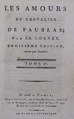 Bild Nr.1: 122-654 Louvet (de Couvray,J.B.).: (Erotika - Galantes)