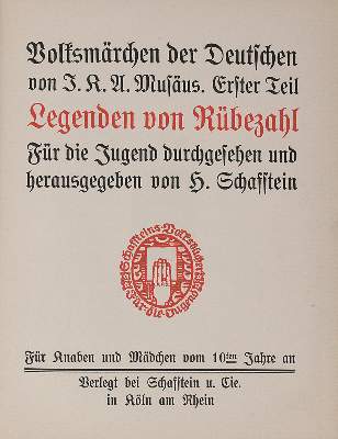 Bild Nr.1: 122-690 Musäus,J.K.A.: (Kinder- und Jugendbücher)