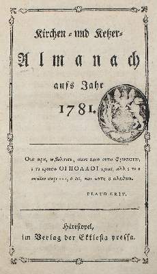Bild Nr.1: 122-712 (Bahrdt,K.F.).: (Almanache)