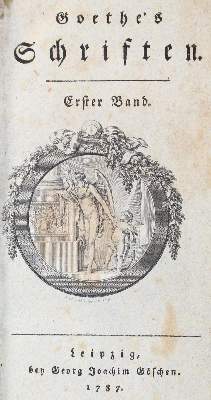 Bild Nr.1: 122-744 Goethe,J.W.v.: (Literatur und illustrierte Bücher bis 19.Jahrhundert)