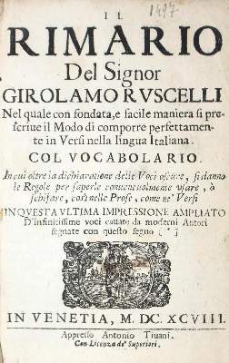 Bild Nr.1: 122-767 Ruscelli,G.: (Literatur und illustrierte Bücher bis 19.Jahrhundert)