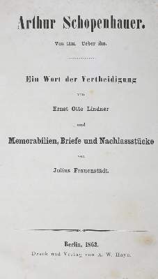 Bild Nr.1: 122-768 Lindner,E.O. u. J. Frauenstädt.: (Schopenhauer)