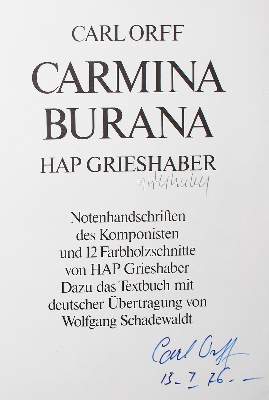 Bild Nr.1: 122-837 Orff,C.: (Grieshaber)