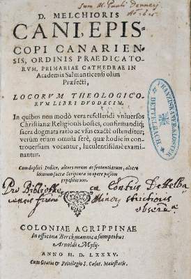 Bild Nr.1: 122-93 Cano,M.: (Alte Drucke, Handschriften und Theologie)